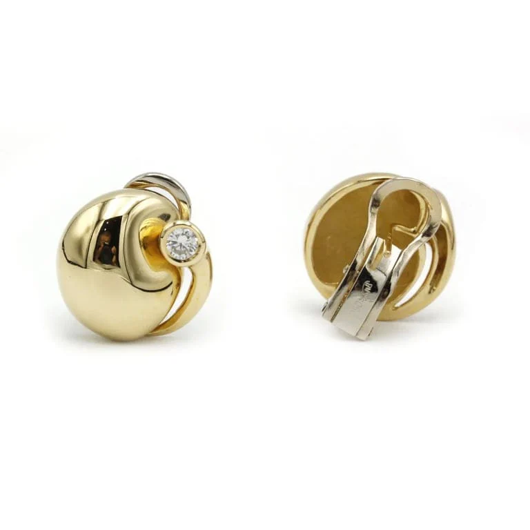Earrings - Yellow gold & Diamonds - Image 3