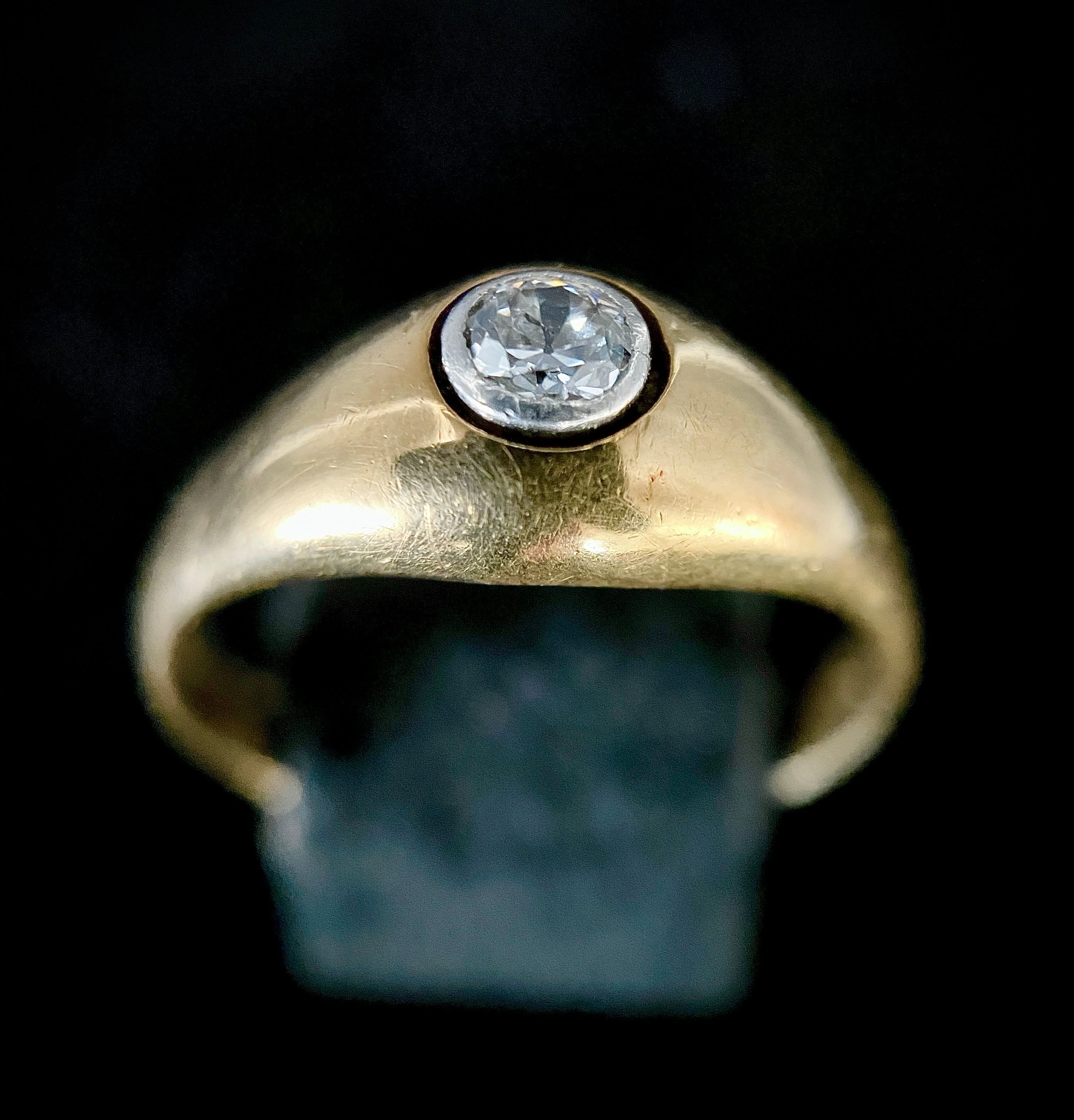 Yellow gold and silver ring platinum - Image 4