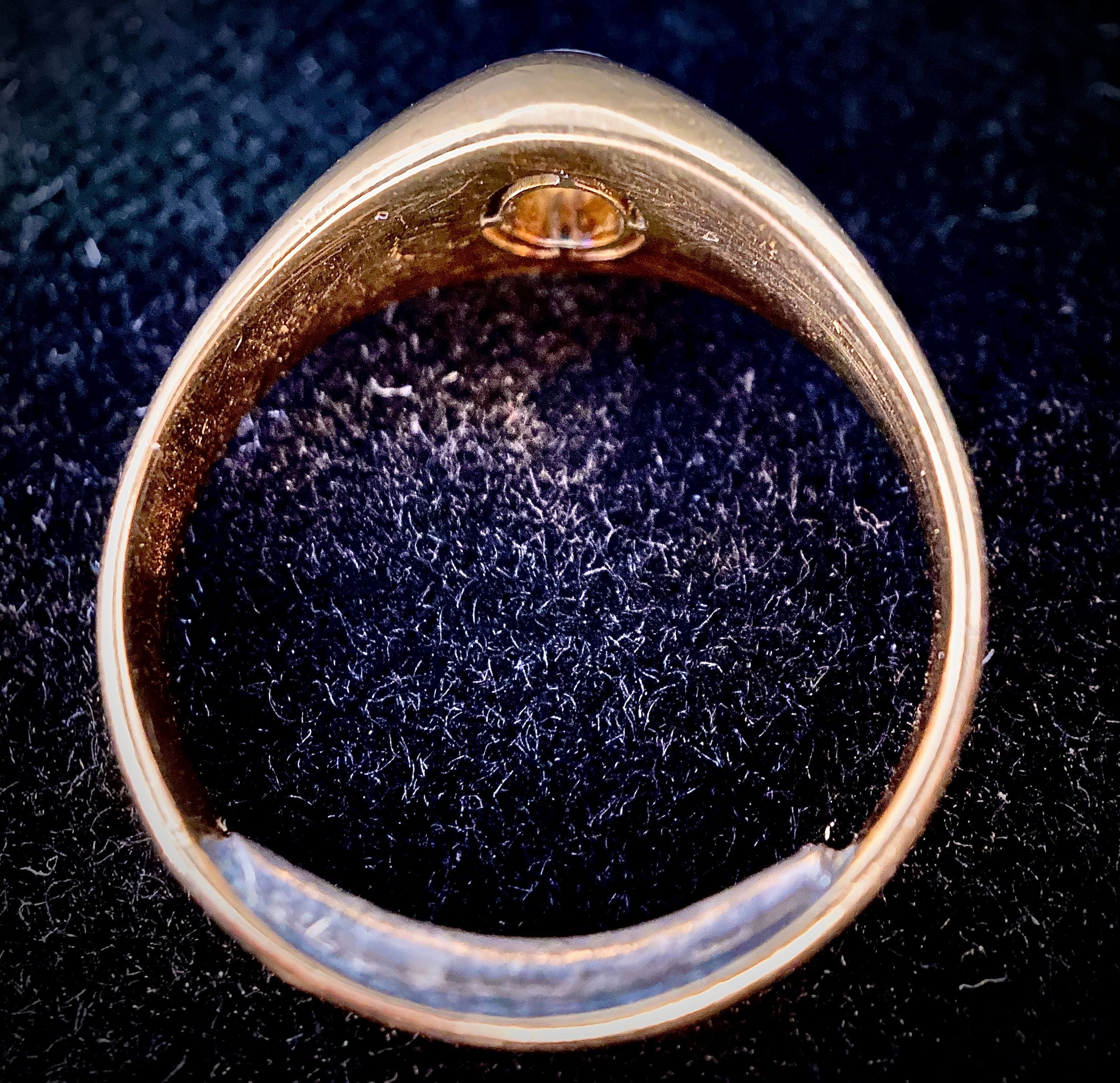 Yellow gold and silver ring platinum - Image 6