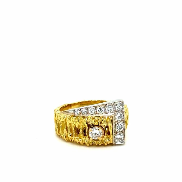 Yellow gold and diamond ring - Image 3