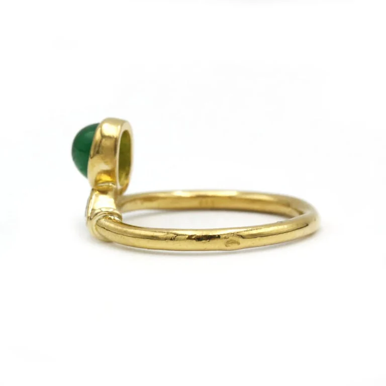 Ring - Gold, Emerald & Diamond - Image 2