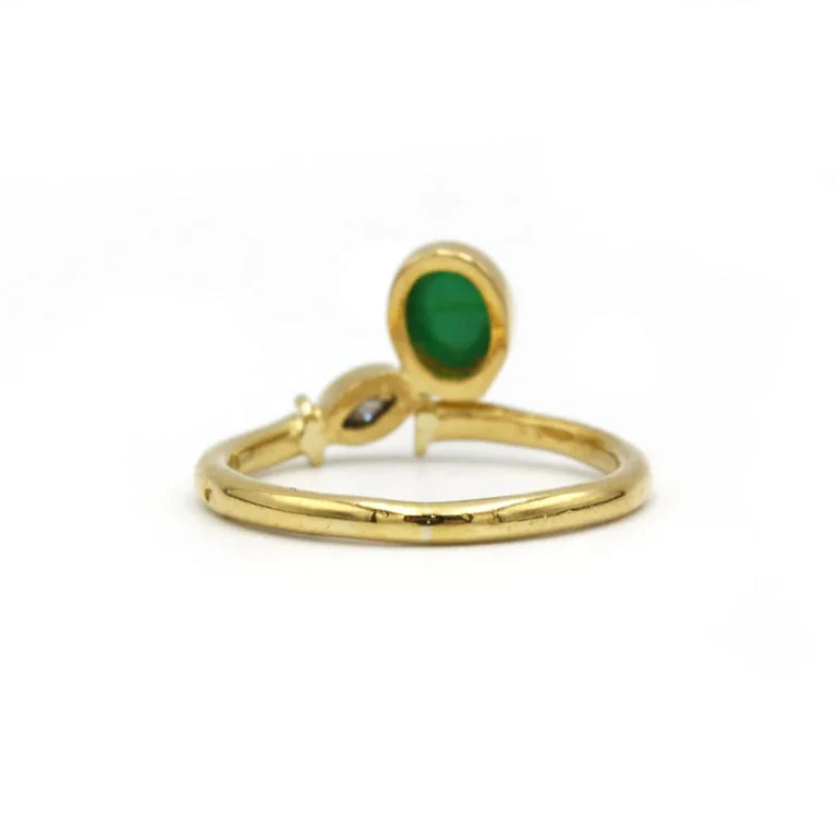 Ring - Gold, Emerald & Diamond - Image 3