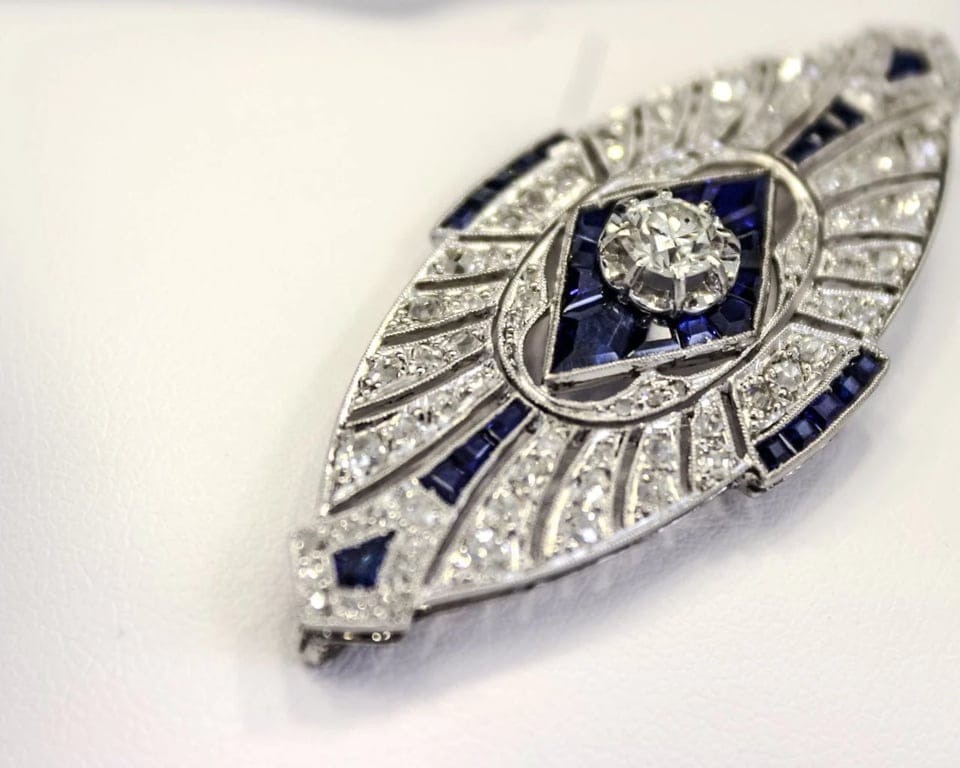 Diamond brooch Art Deco  - Image 2