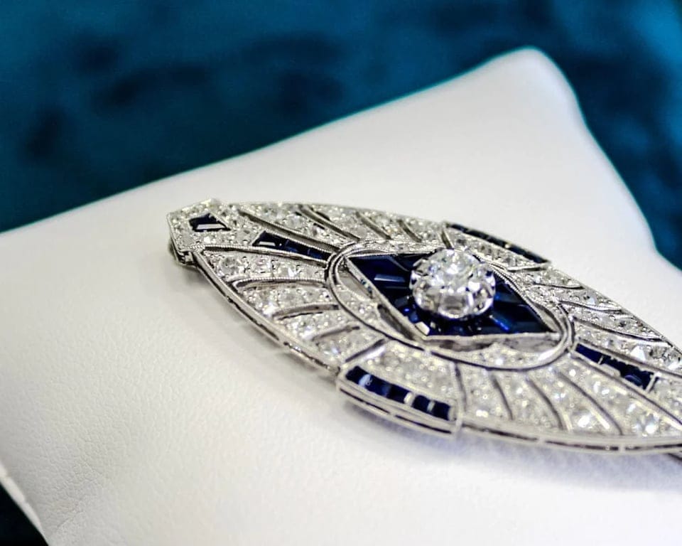 Diamond brooch Art Deco  - Image 4