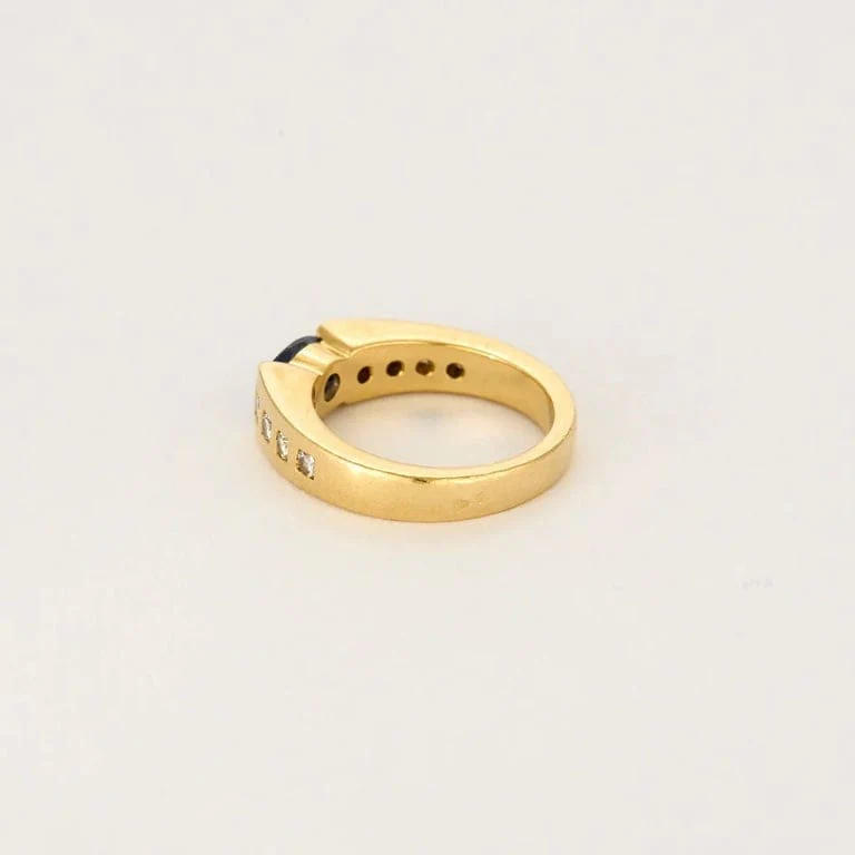 Prestige yellow gold sapphire ring - Image 5