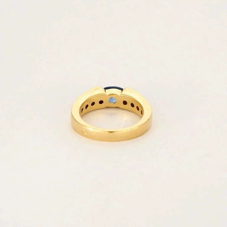 Prestige yellow gold sapphire ring - Image 6