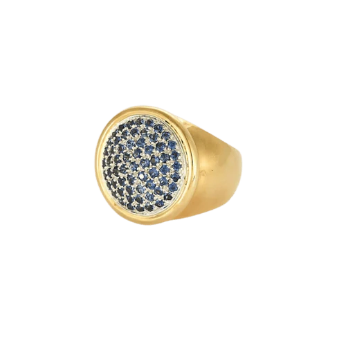 First Jewels Ring - two golds, sapphires and diamonds