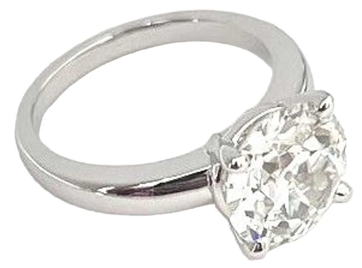 Solitaire white gold, 3.55 carat diamond 