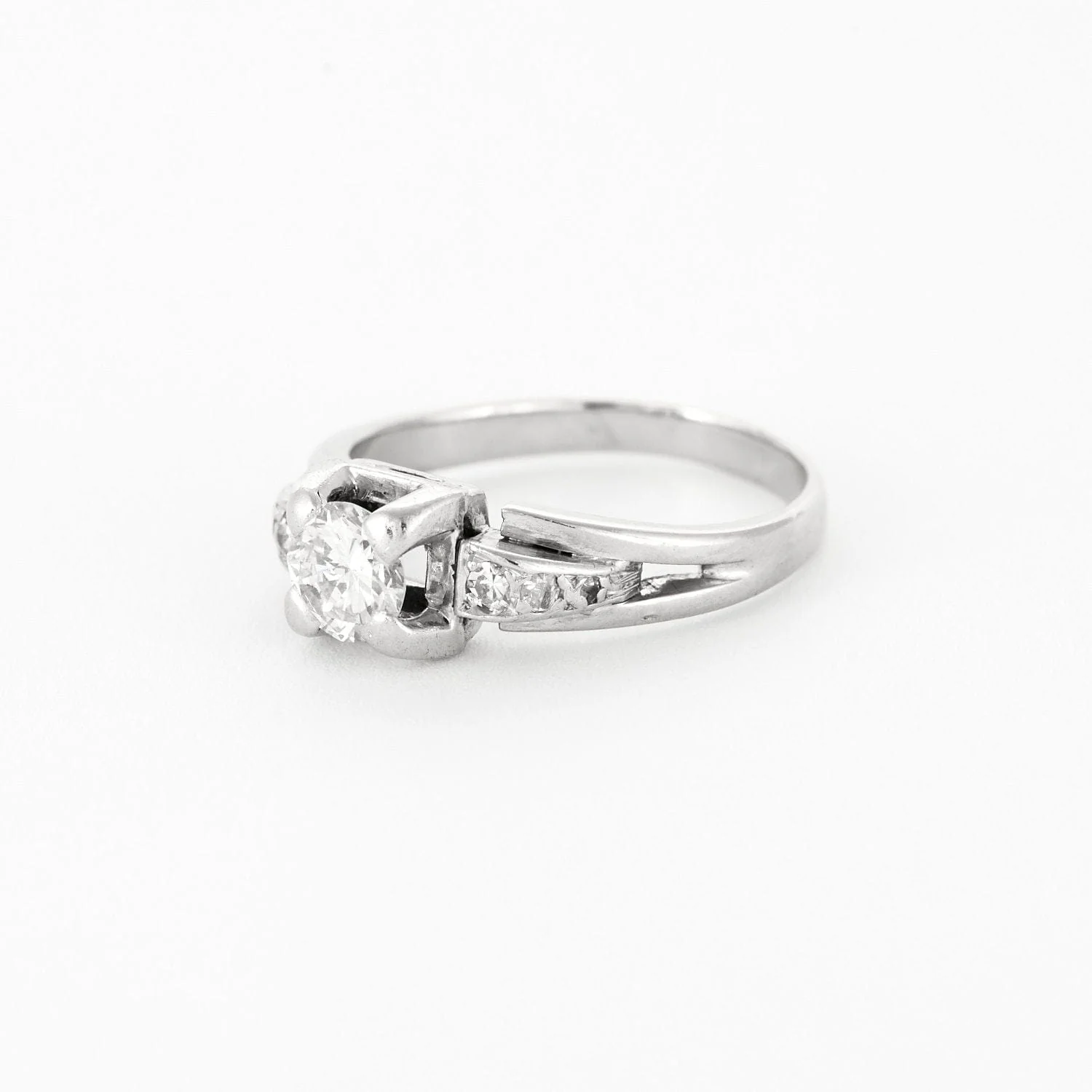 White gold solitaire platinum diamonds - Image 6