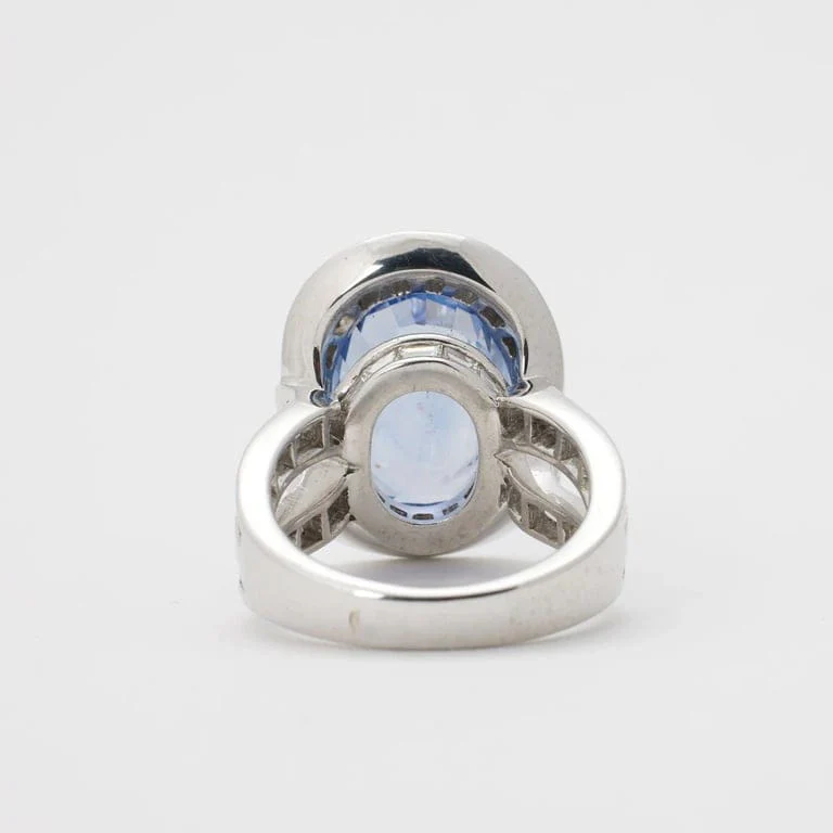 Sapphire diamond ring - Image 8