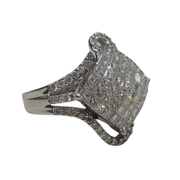 Brilliant ring in 18k white gold and diamonds  - Image 5