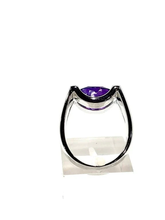 Designer ring in white gold, amethyst  - Image 6