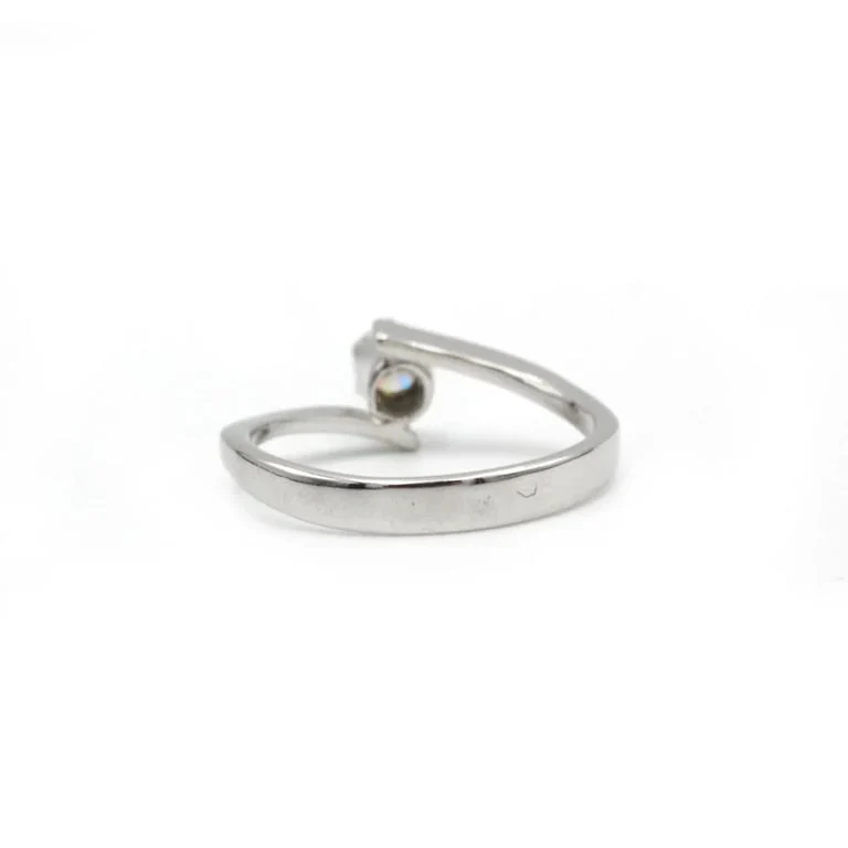Solitaire - White gold and diamond - Image 3