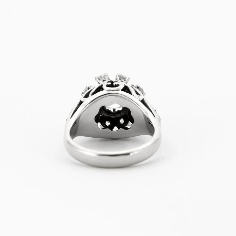 White Gold Diamond Dome Ring - Image 4