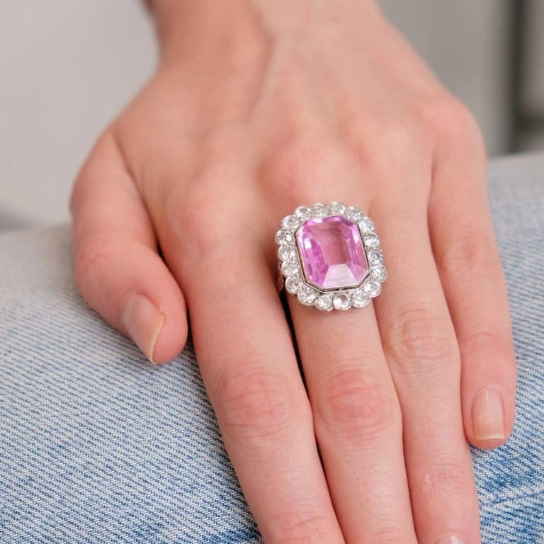 Pompadour Art-Deco Diamond Ring - Image 10