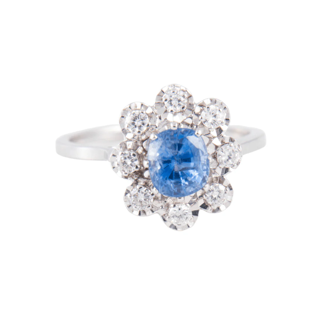 Sapphire and diamond ring