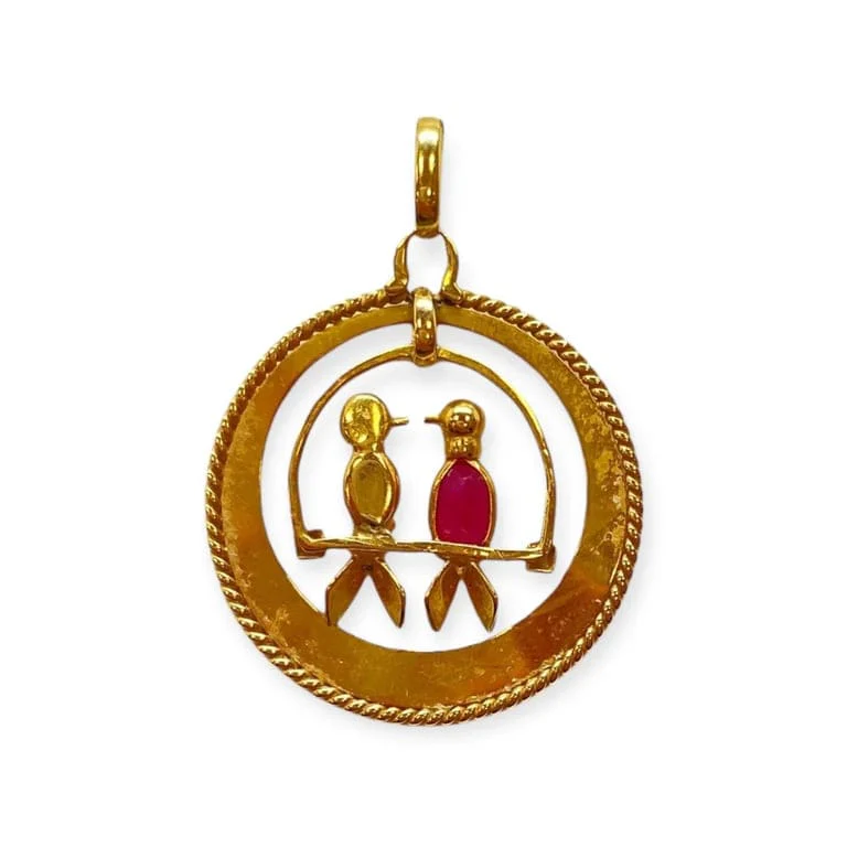 Inseparable Pendant in 18k yellow gold and ruby  - Image 3