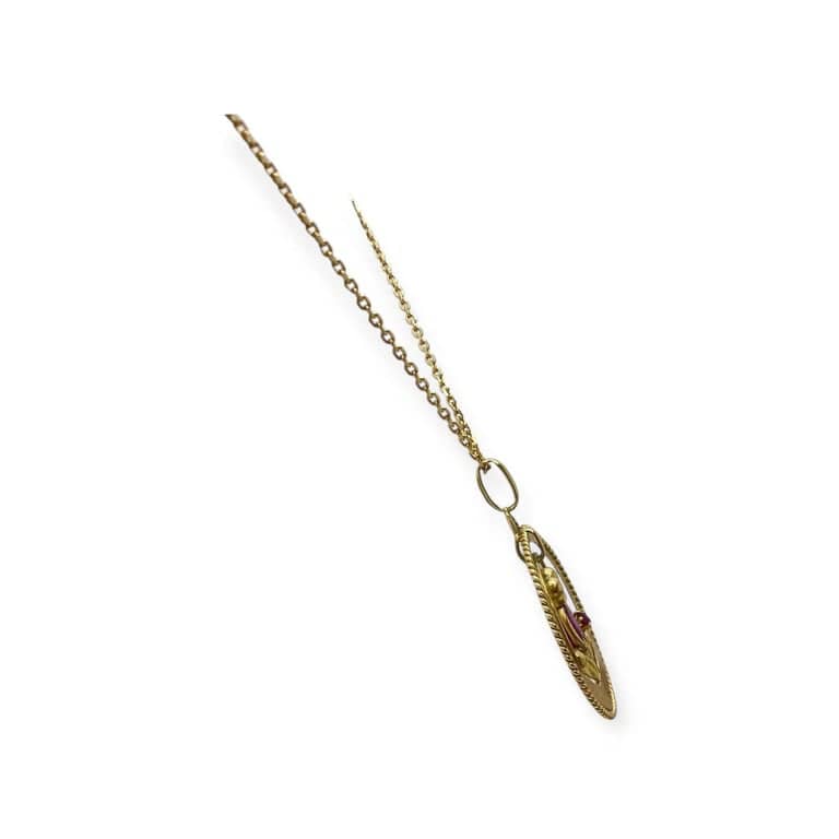 Inseparable Pendant in 18k yellow gold and ruby  - Image 4