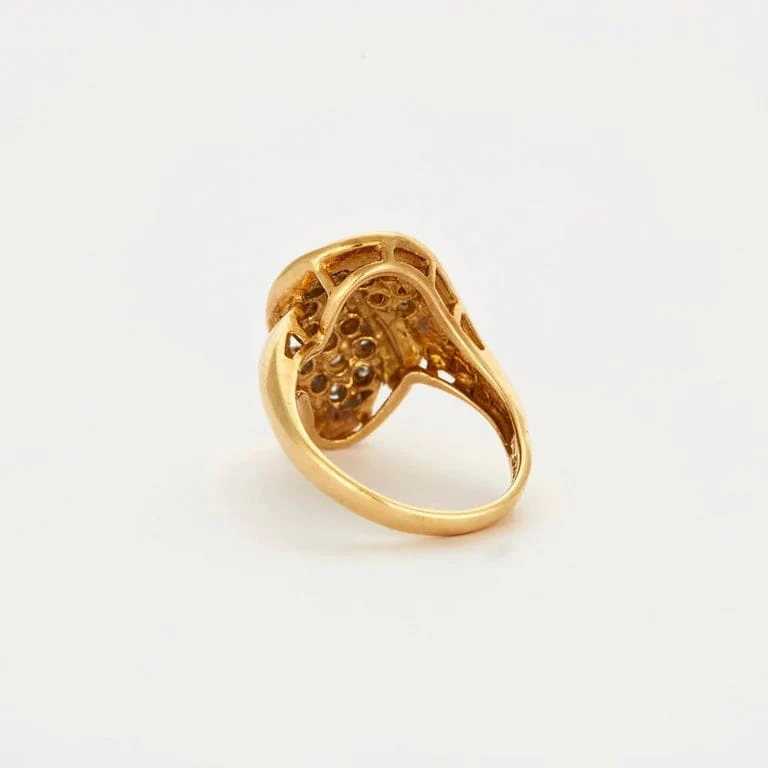 Yellow gold diamond ring - Image 6
