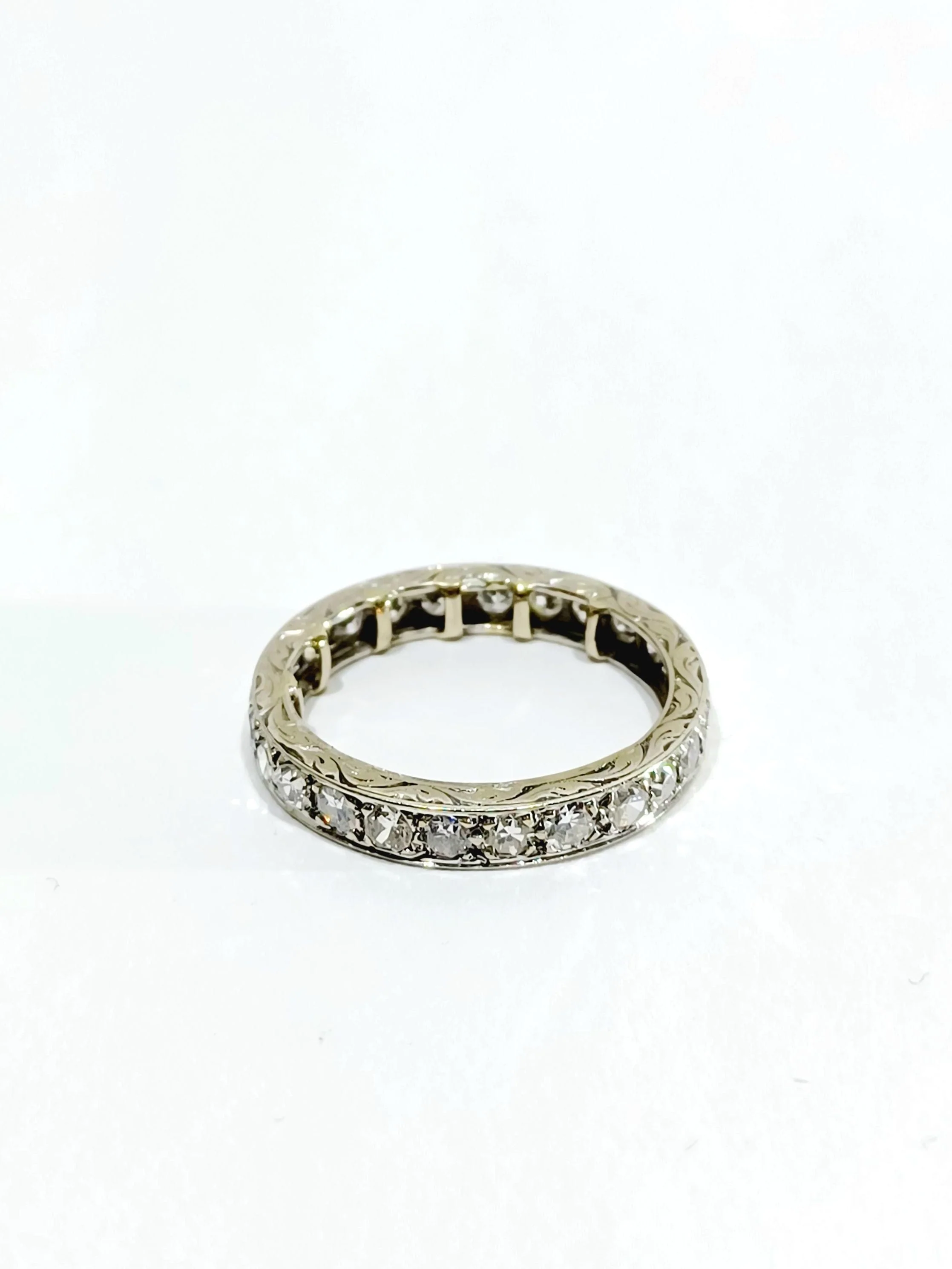 White gold lovers tower wedding ring - Image 6