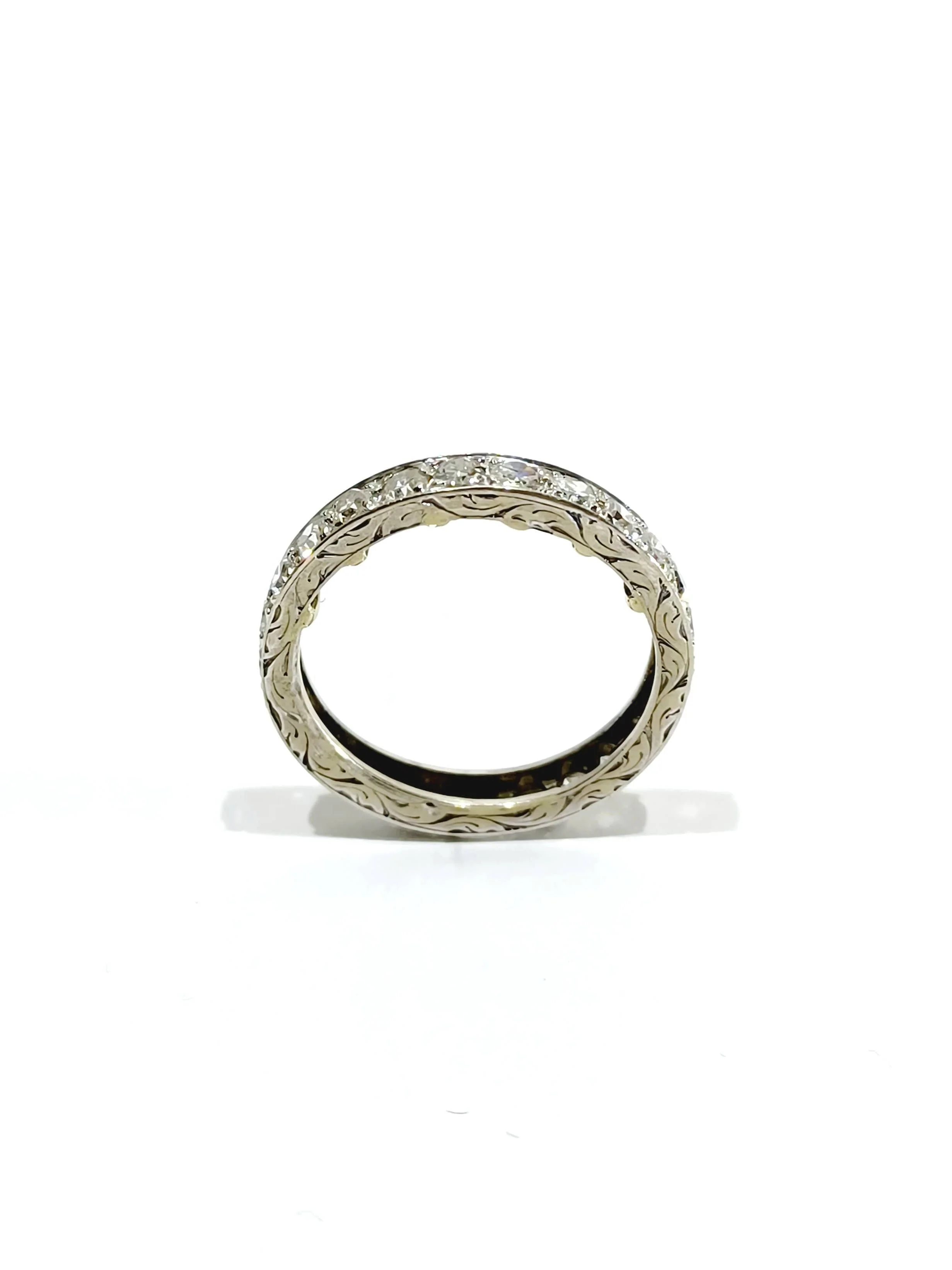 White gold lovers tower wedding ring - Image 8