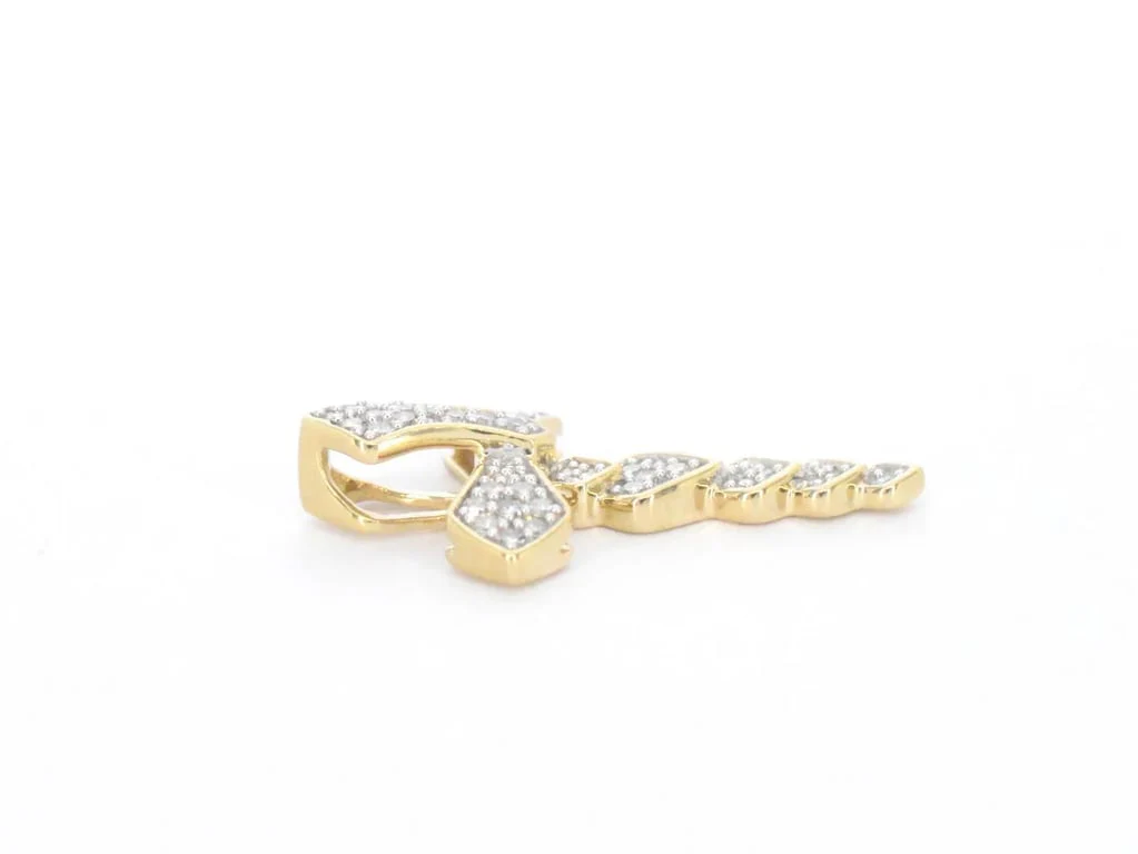 Yellow gold pendant with diamonds - Image 5