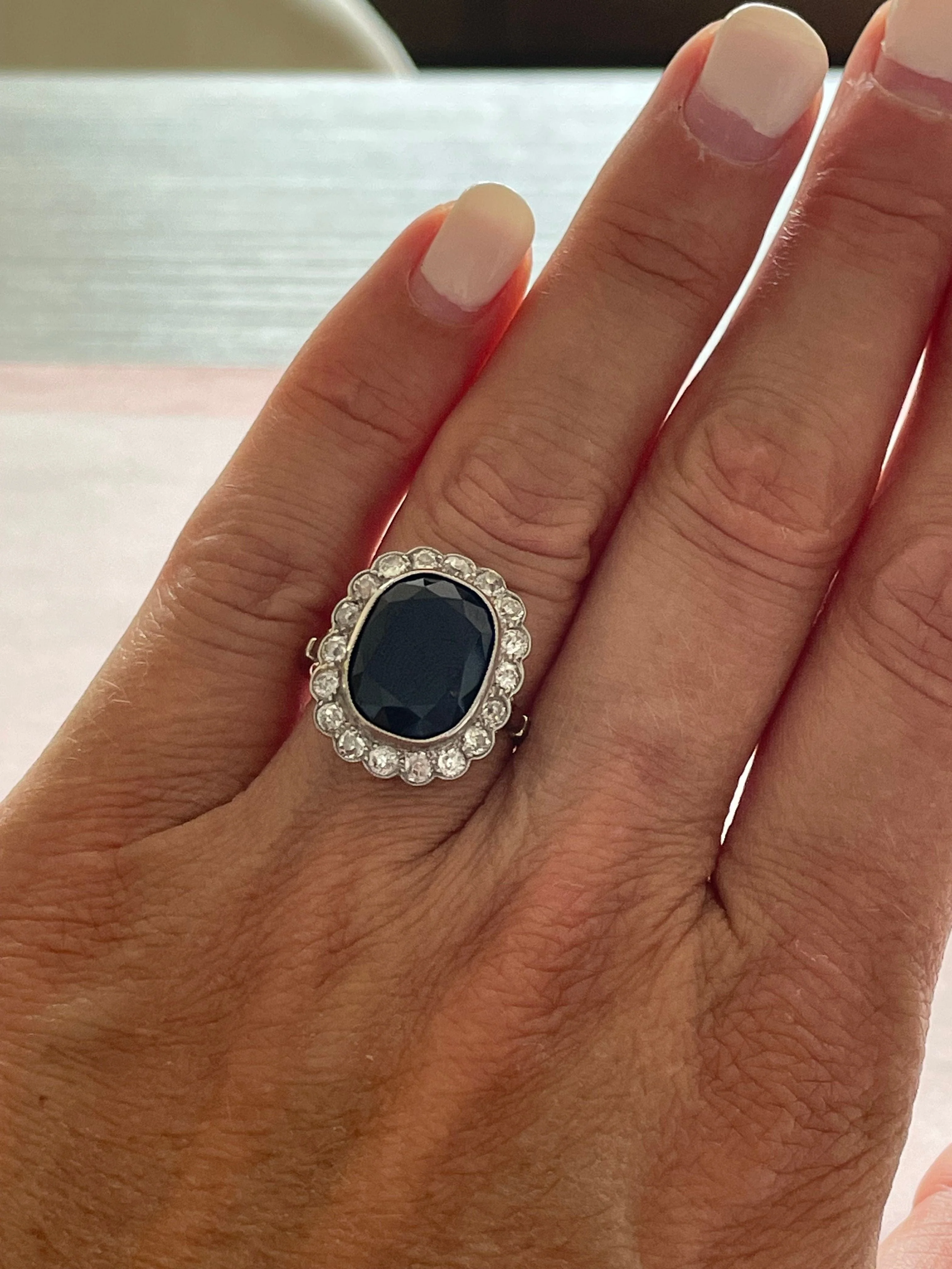 Sapphire diamond ring - Image 2