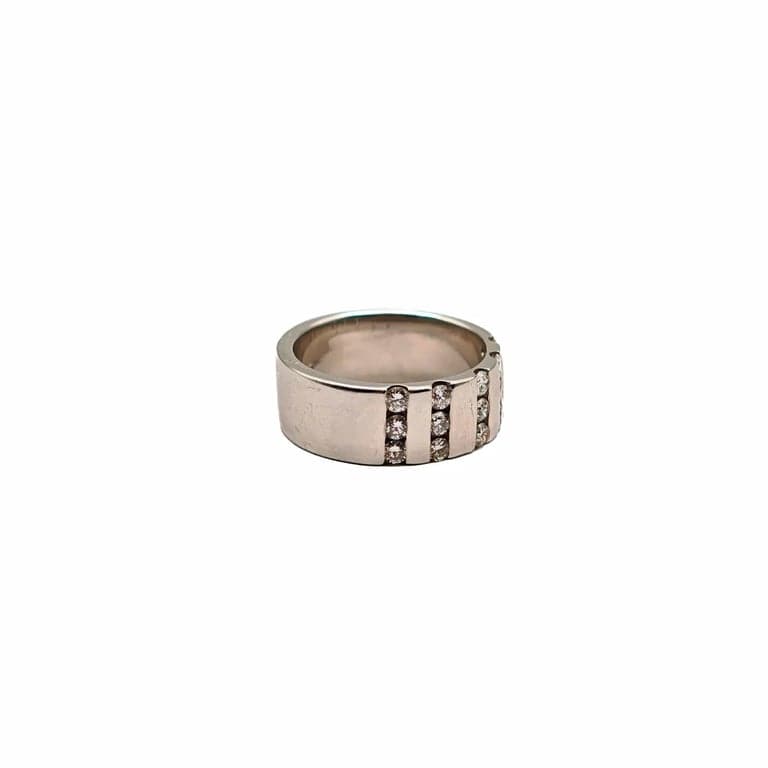 Dress ring in white gold and diamonds - Image 4