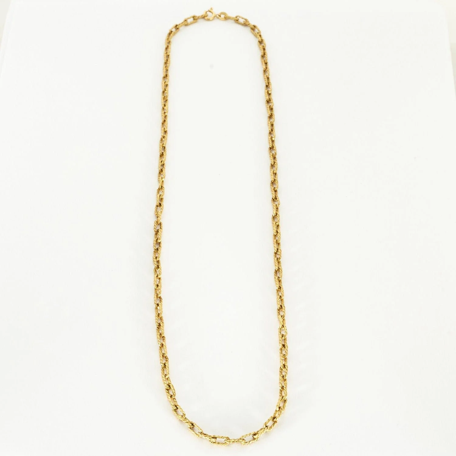 Yellow gold twisted convict link necklace - Image 2