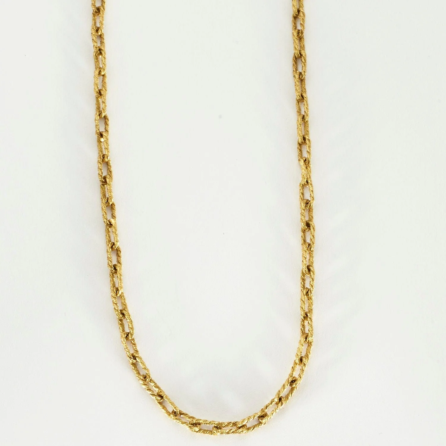 Yellow gold twisted convict link necklace - Image 5