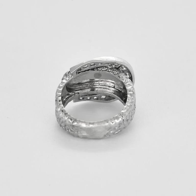 Diamond Belt Ring in White Gold - Image 6