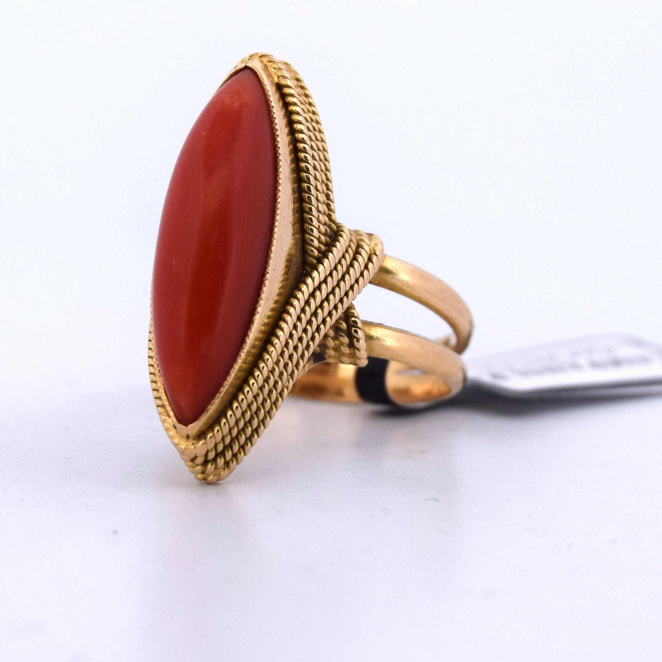 Yellow coral gold ring - Image 8