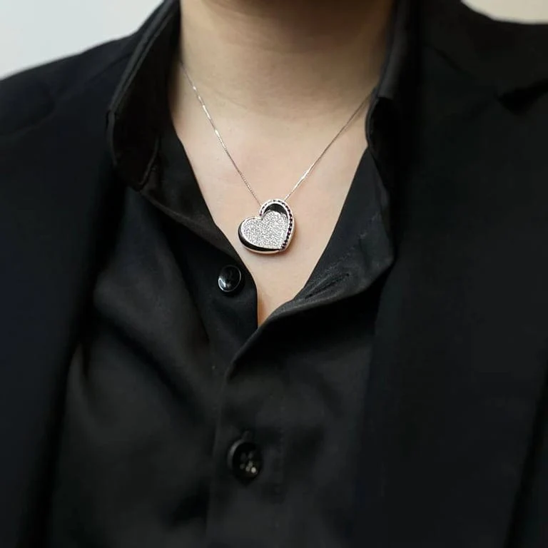 Heart Necklace - Diamonds & Rubies - Image 2