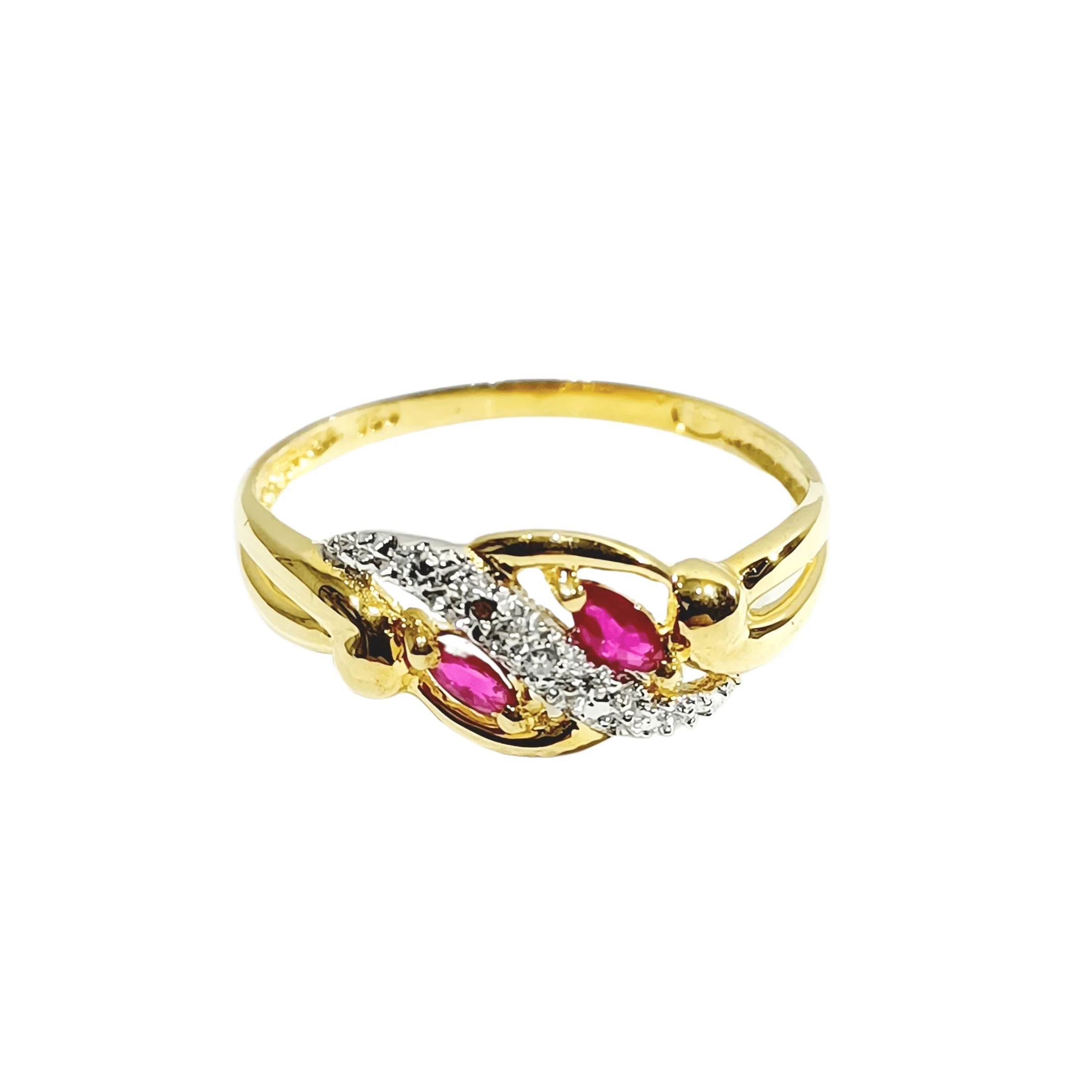 Ruby diamond gold ring
