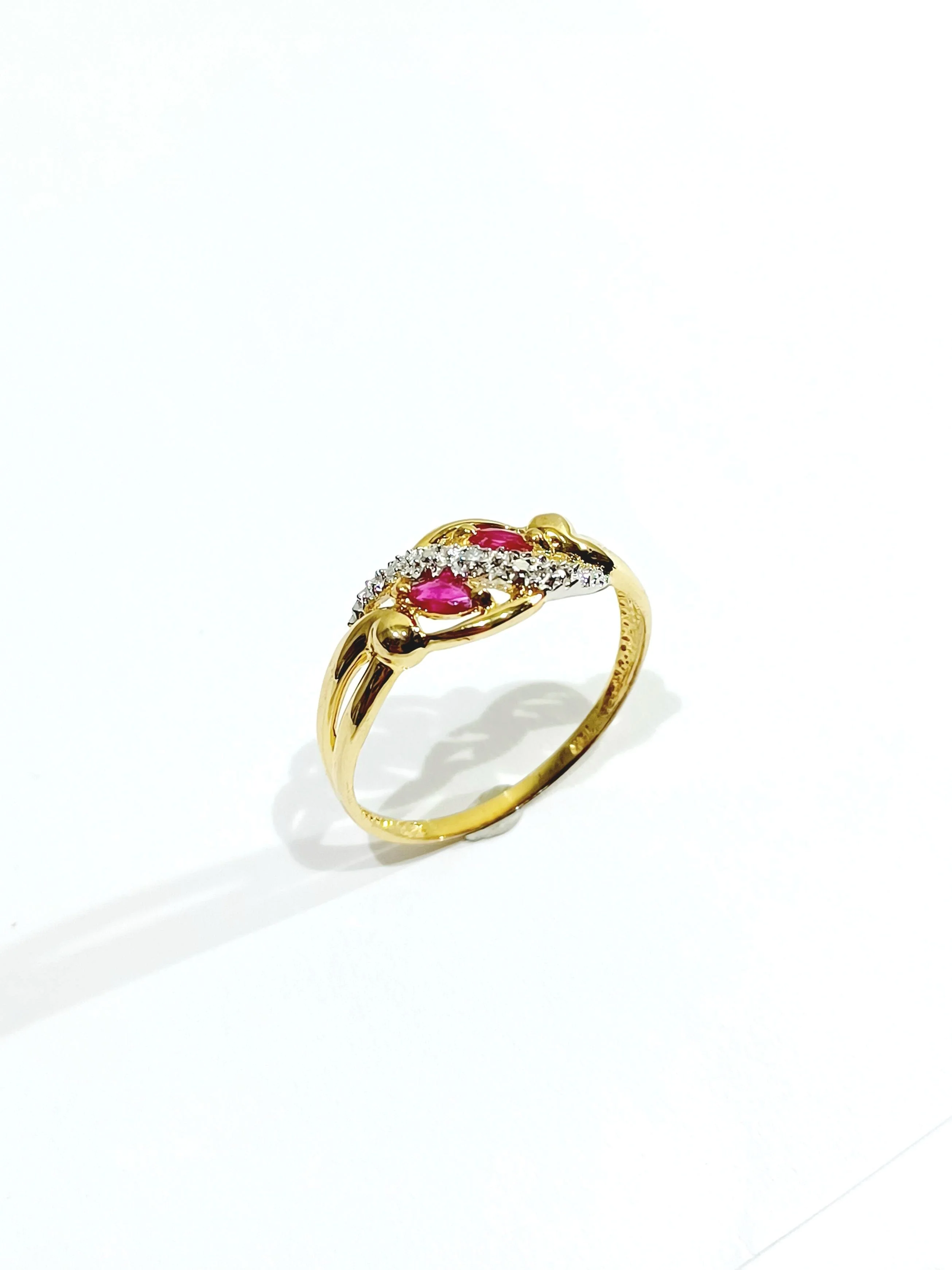 Ruby diamond gold ring - Image 4