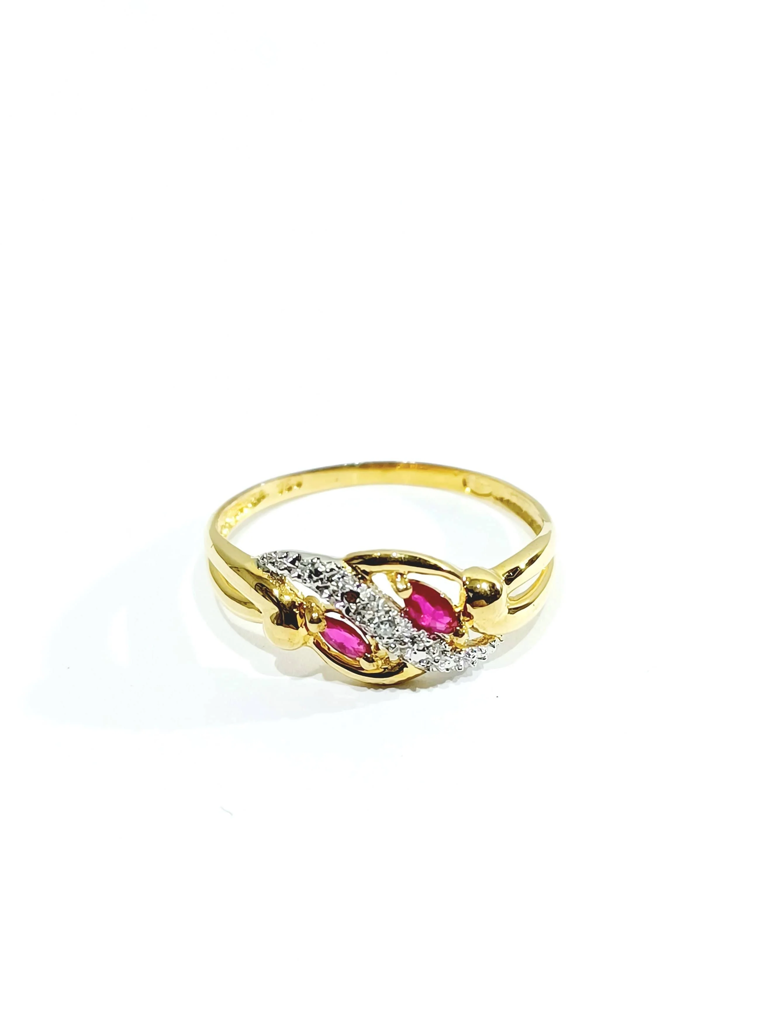 Ruby diamond gold ring - Image 5