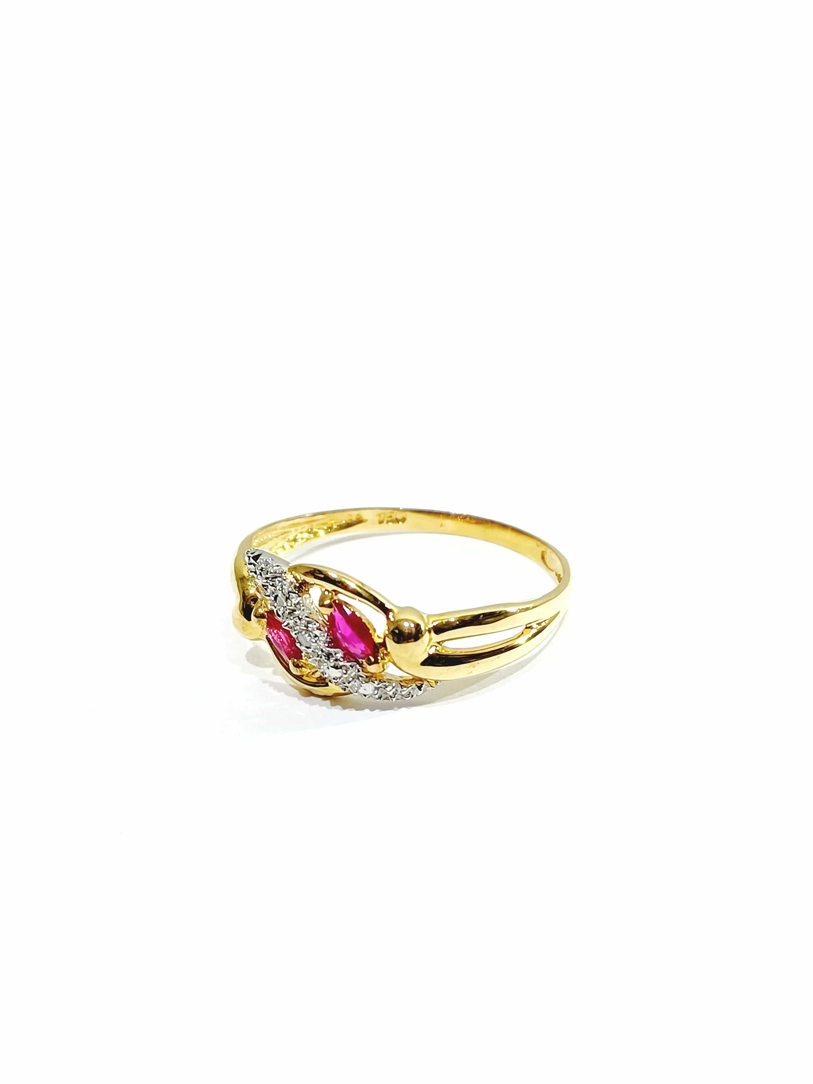 Ruby diamond gold ring - Image 8