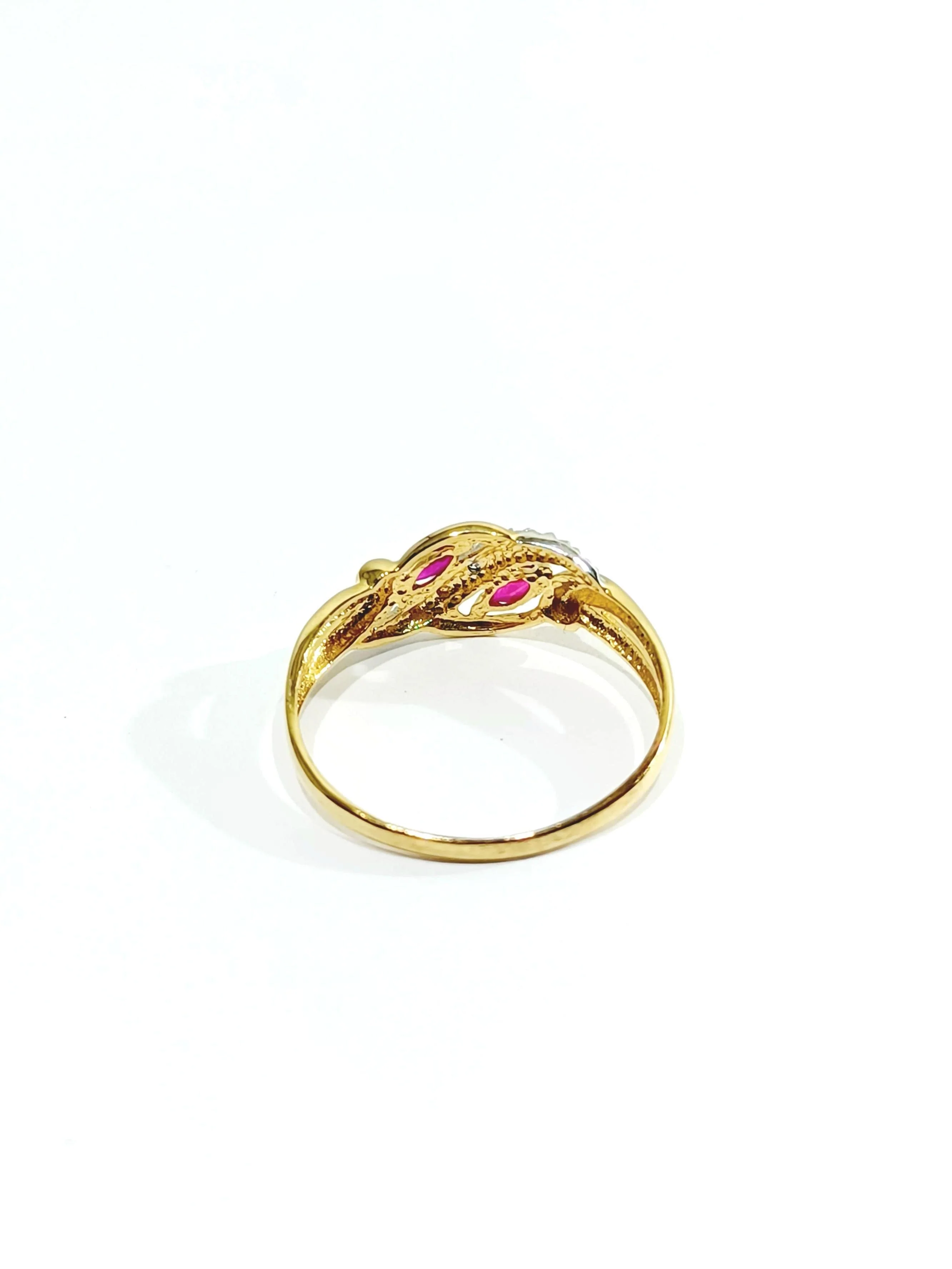 Ruby diamond gold ring - Image 9