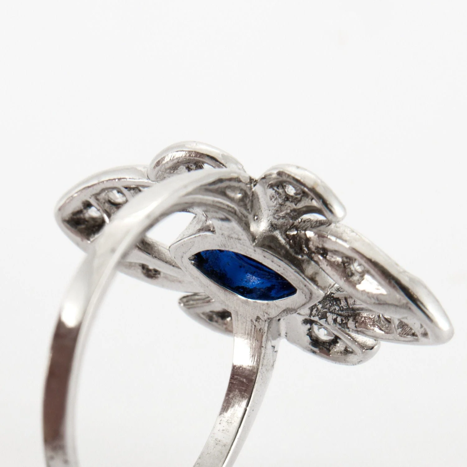 Marquise ring in silver & stones - Image 4