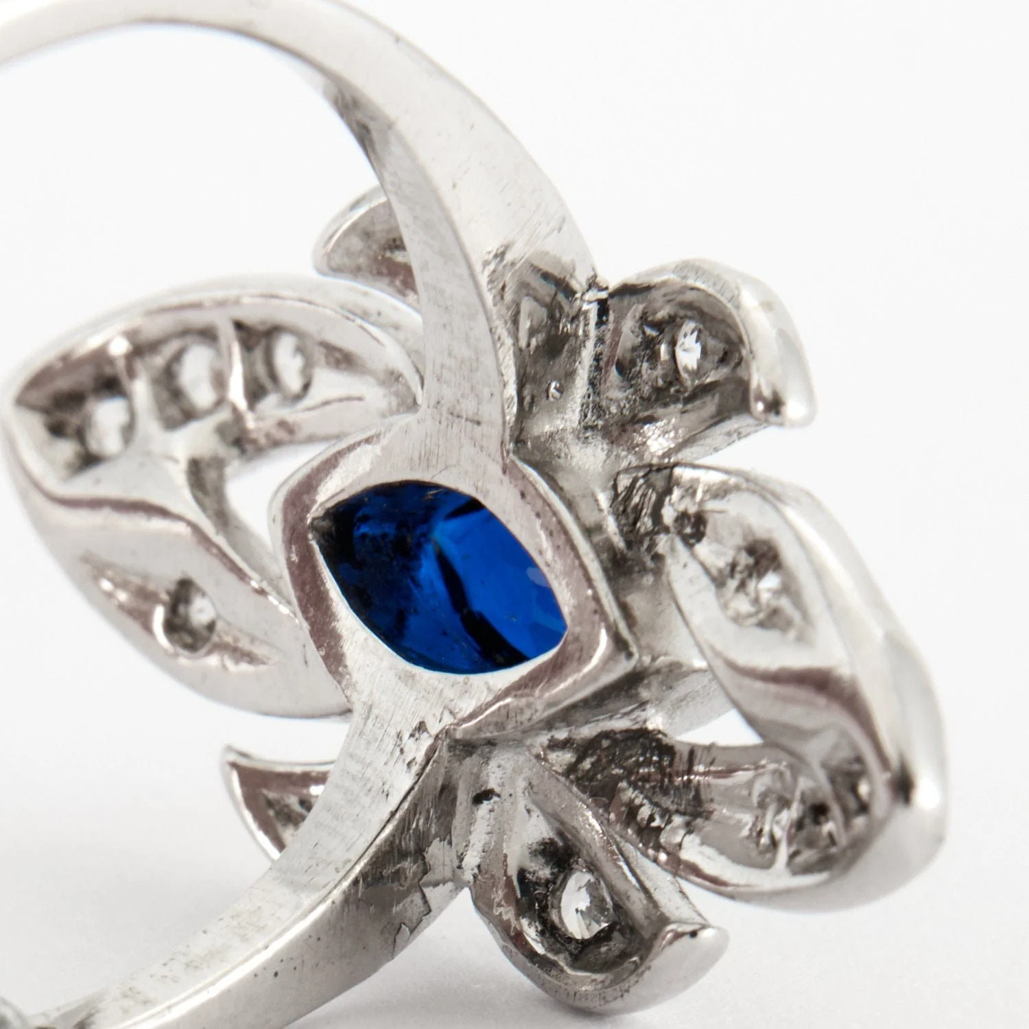 Marquise ring in silver & stones - Image 6