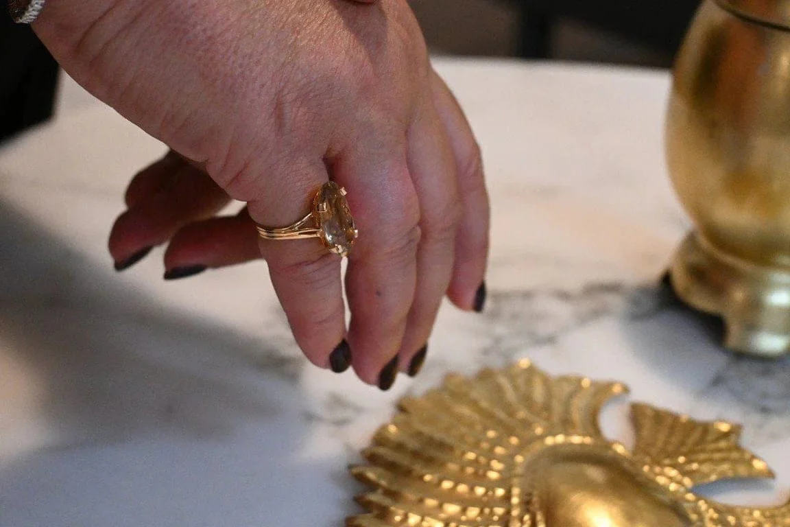 Smoky Quartz Gold Ring - Image 3