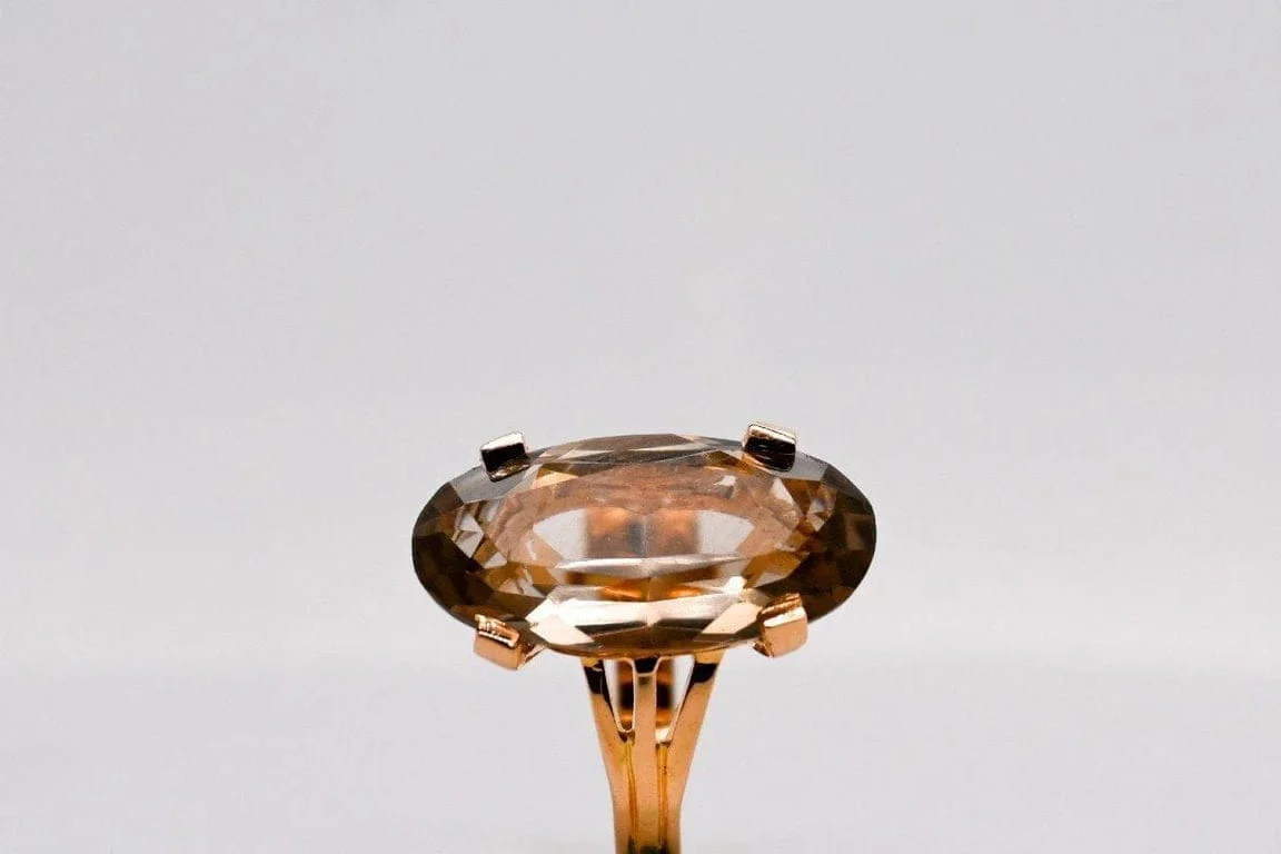 Smoky Quartz Gold Ring - Image 4