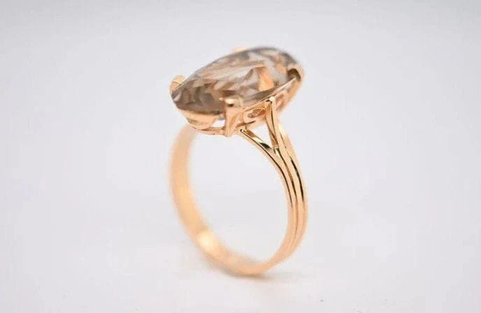 Smoky Quartz Gold Ring - Image 5