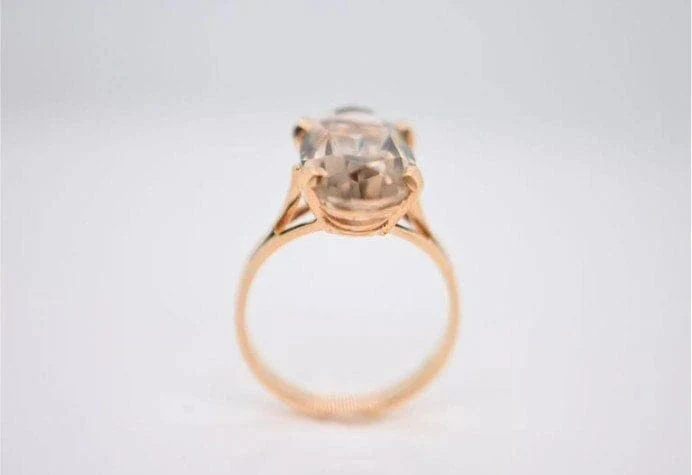 Smoky Quartz Gold Ring - Image 6