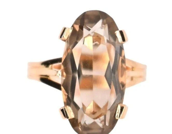Smoky Quartz Gold Ring - Image 7