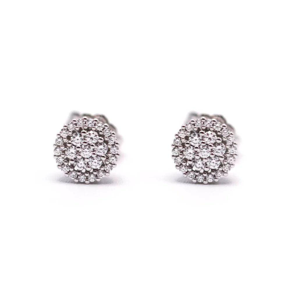 Sleepers earrings white gold and diamond earrings 