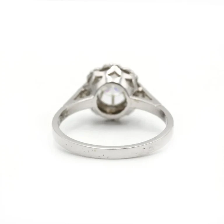 Solitaire - White gold and diamond - Image 3