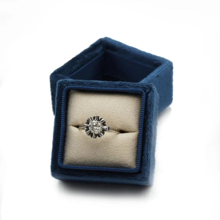 Solitaire - White gold and diamond - Image 4