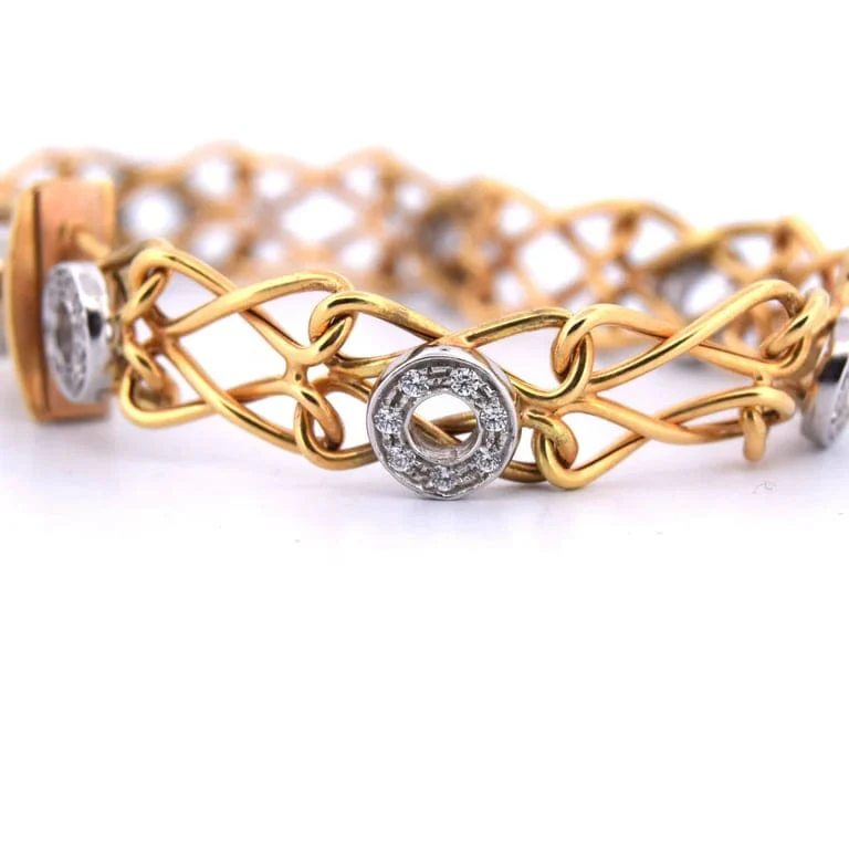 BRACCIALE IN GOLD GIALLO E BIANCO 18 KT - Image 5