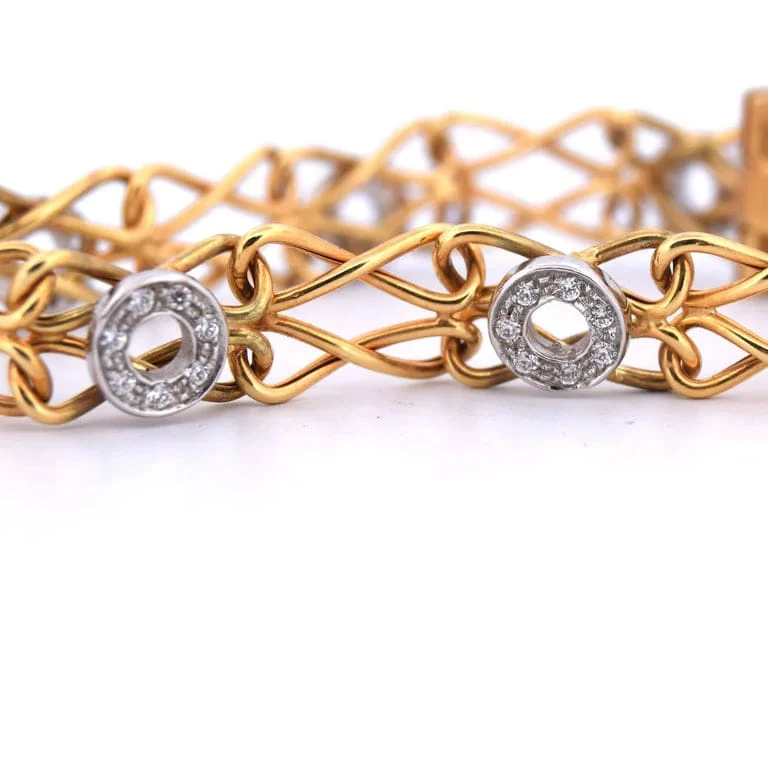 BRACCIALE IN GOLD GIALLO E BIANCO 18 KT - Image 6